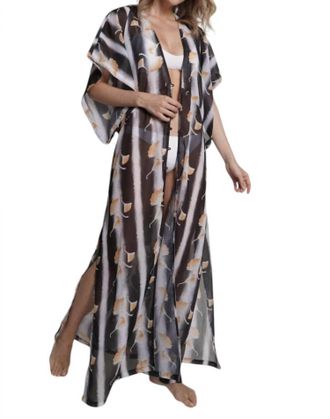 Sauipe Swimwear Amber Maxi Kaftan Beach Cover Up In Black