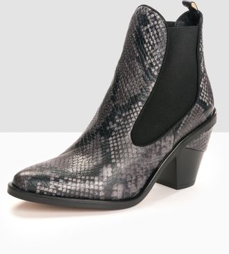 Kanna Womens Suva Boot in Dark Grey Leather - Size UK 6