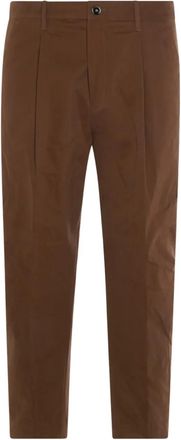 Nine In The Morning straight-leg trousers - Brown
