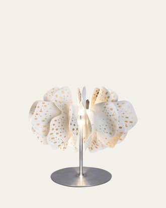 Lladro Nightbloom White Gold Table Lamp