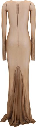 Rick Owens Womens Long Transparent Tulle Dress Dna Polyamide; Elastane