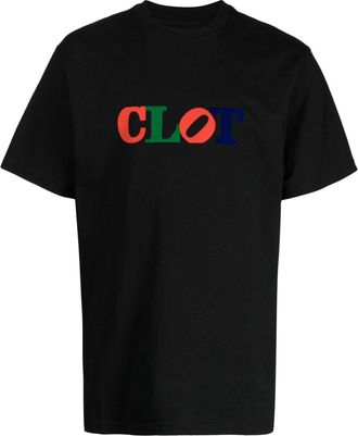 Clot Love logo-print cotton T-shirt - men - Cotton - S - Black
