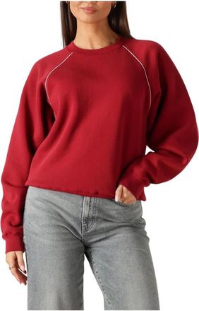 Catwalk Junkie Hoodies & sweatvesten, Dames, Rood, S, Graphic Sweater with Piping