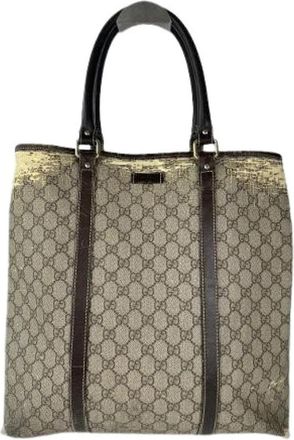 Gucci Pre-owned Vintage Tote Bag - Dames - Vintage Shopper - Bruin - ONE Size - Leer - Vintage