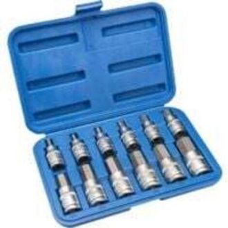 OEM Juego De 12 Llaves De Vaso Torx Con Vasos Hexagonales De 5, 6, 7, 8, 10, 12, 14, 16, 17, 18, 19 Y 22 Mm, Con Caja De Almacenamiento De Pl&aacute;stico De 12,