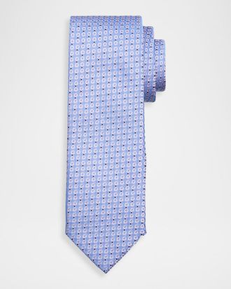Brioni Men & apos;s Geometric Circle Silk Tie