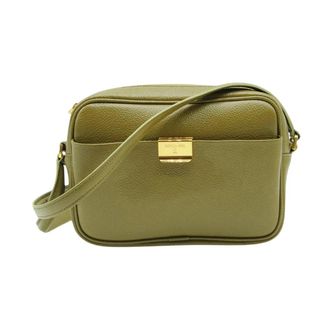 Patrizia Pepe Bolso Cruzado de Piel para Todo el D&iacute;a con Cadena - Bags - Mujer - Verde - ONE SIZE