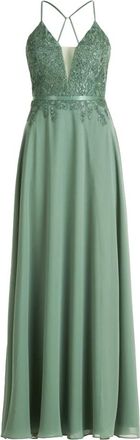 Vera Mont Dames, Jurken, Groen, Maat: L Leer