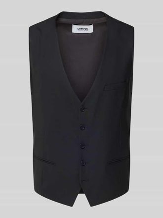 Cinque Weste mit V-Ausschnitt und Knopfleiste Modell Totti in Black, Gr&ouml;&szlig;e 44