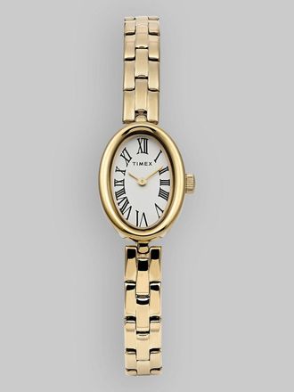 Timex Cavatina Gold Tone Case Bracelet Uhr gelb