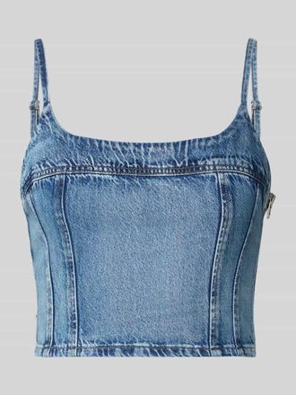 Levi's Slim Fit Crop Top aus reiner Baumwolle Modell JADINE in Jeansblau, Gr&ouml;&szlig;e XS
