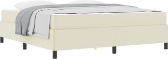 vidaXL Estructura De Cama Con Colch&oacute;n Crema 180 X 200 Cm Tela Vidaxl