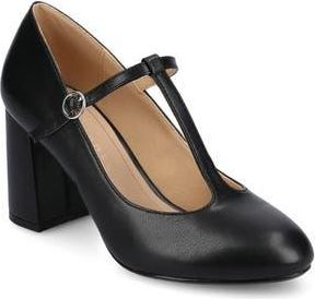 Journee Collection Talani T-Strap Pump in Black at Nordstrom Rack, Size 8.5