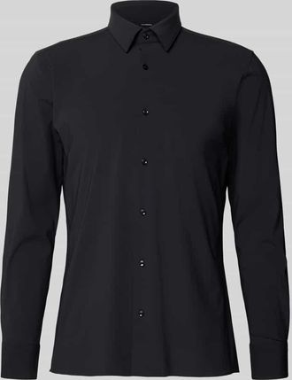 HUGO BOSS Slim Fit Businesshemd mit Kentkragen Modell P-HANK-S in Black, Gr&ouml;&szlig;e 38