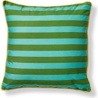 Tag Cabana Stripe Indoor Outdoor Plw Green Multi Cotton Summer at Nordstrom, Size Medium