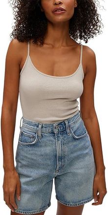 Michael Stars Marta Strappy Tank Top Womens Clothing Cement (US 0-12), Cotton/Nylon