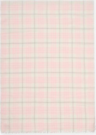 Burberry Wide Check Wool Silk Blend Scarf
