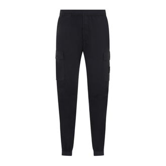 Stone Island Broeken, Heren, Blauw, W30, Katoen, Regular Tapered Cargo Broek