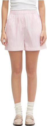Sporty & Rich Eden Script Poplin Short - Dames - Korte Broeken - Roze - XS - Katoen - Korte Broeken