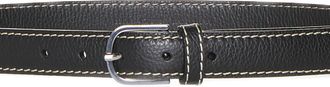 Toteme Womens Slim Grained-Leather Trouser Belt Black Calf Leather