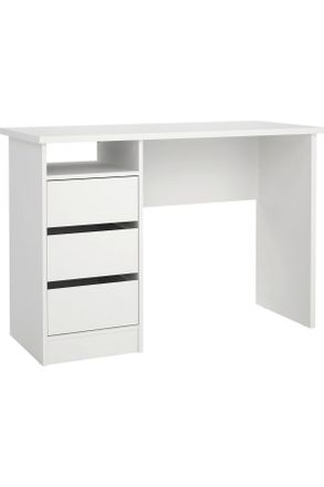 MID.YOU Mid.you Schreibtisch, Wei&szlig;, Holzwerkstoff, 3 Schublade(n) Schubladen, rechteckig, Wange, 48.5x76x110 cm, Stauraum, B&uuml;rom&ouml;bel, Schreibtische, Schreibti