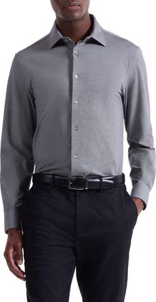 Bugatchi James OoohCotton Button-Up Shirt in Black at Nordstrom, Size Xxx-Large