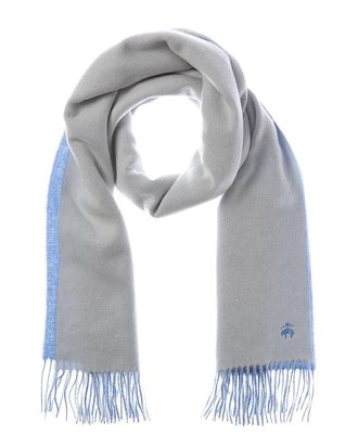 Brooks Brothers Double-Face Reversible Wool & Cashmere-Blend Scarf