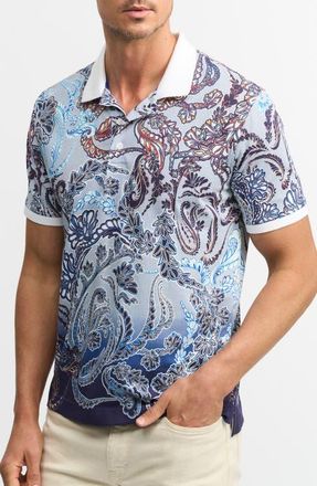 Robert Graham Oslo Print Polo in White at Nordstrom, Size Xxx-Large