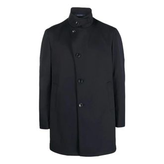 Tagliatore Single-Breasted Coats, male, Blue, Size: 2XL Cappotto in lana vergine e cashmere