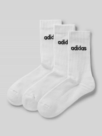 adidas Socken mit Label-Stickerei im 3er-Pack in Weiss, Gr&ouml;&szlig;e 39-42