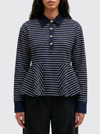 Ganni Polo in cotone a righe Ganni