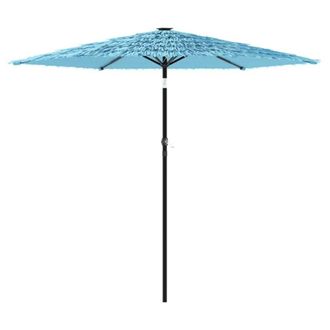 Berkfield Home Garden Parasol with Steel Pole Blue 268x268x226 cm | Size: 268 x 268 x 226 cm