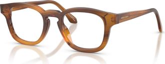 Giorgio Armani 46mm Rectangle optical glasses in Tortoise at Nordstrom