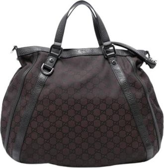 Gucci Pre-owned Handbags, female, Brown, Size: ONE SIZE Pre-owned Canvas Handbag