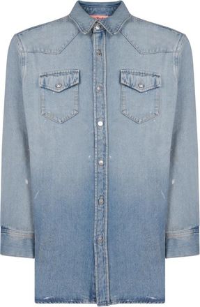 Acne Studios Denim overhemd met zakken aan de voorkant - Heren - Spijkeroverhemden - Blauw - M - Denim - Overhemden
