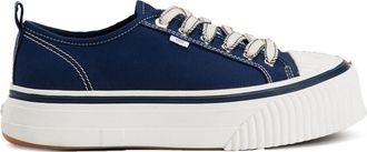 Ami platform lace-up low-top sneakers - unisex - Cotton/Synthetic Rubber/Cotton/Polyester - 44 - Blue