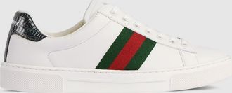 Gucci Womens Gucci Ace Sneaker, White, Leather