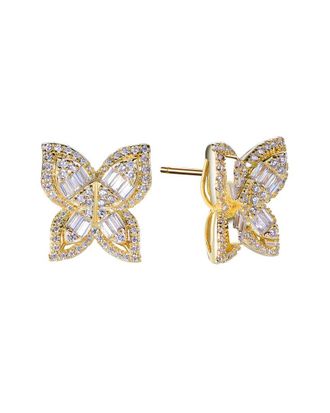 Suzy Levian Suzy Levian Silver Cz Multi-Cut Butterfly Earrings