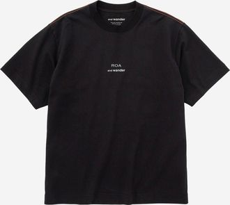 And Wander Baumwoll-T-Shirt mit Logo