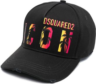 Dsquared2 logo-print baseball cap - men - Cotton - One Size - Black