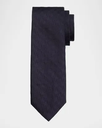 Tom Ford Men & apos;s Textured Tonal Jacquard Linen Tie