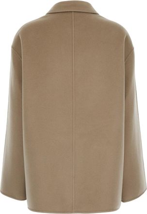 R&oacute;he Womens Jacket Wool-Cashmere Beige Coat