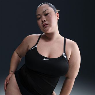 Nike Womens Swim Layered Tank Topini (Extended Sizing) in Black | NESSF341-001