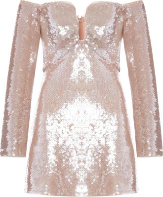 Self Portrait OFF-SHOULDER SEQUIN MINI DRESS - Self-portrait - Woman