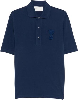 Ami Polo Shirts, female, Blue, Size: XS Ami Paris T-shirts and Polos