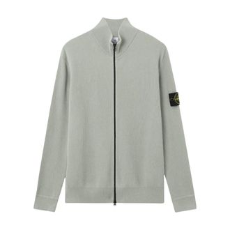 Stone Island Truien & Vesten, Heren, Groen, XL, Katoen, Geribbelde Zachte Katoenen Vest