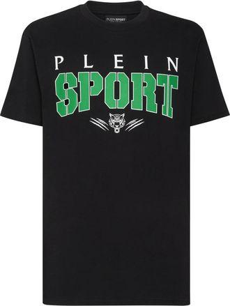 Plein Sport T-shirt Ronde Hals - Heren - Sportshirts - Zwart - S - Katoen - Fitness