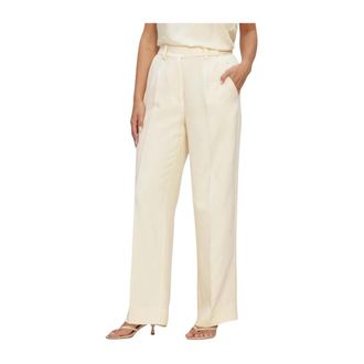Second Female Lino Classic Broeken - Dames - Wijde Broeken - Beige - M - Polyester - Broeken