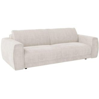 Vente-Unique Divano letto 4 posti con meccanismo express in tessuto ciniglia beige - Letto 160 cm - Materasso 13 cm VOMERA di Maison C&eacute;phy