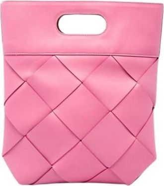 Bottega Veneta Pre-owned Slip Tote Bag - Dames - Vintage Shopper - Roze - ONE Size - Leer - Vintage